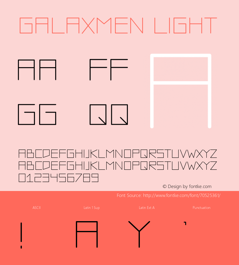 Galaxmen Light Version 1.005;Fontself Maker 3.5.1图片样张