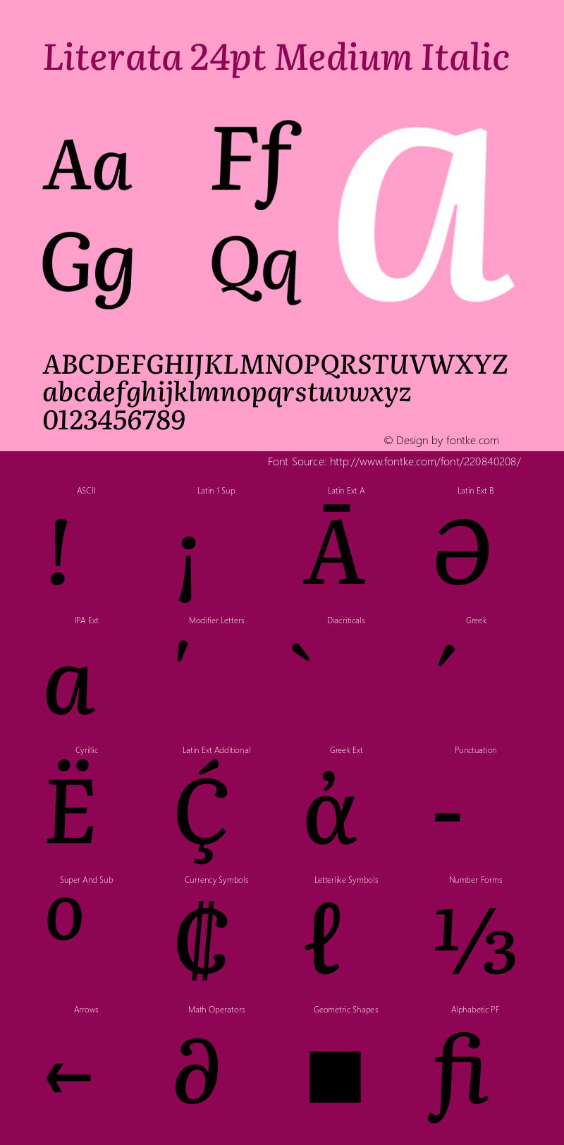 Literata 24pt Medium Italic Version 3.002图片样张