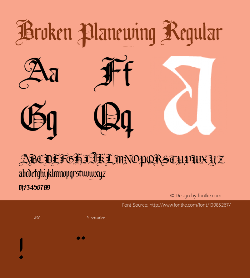 Broken Planewing Regular 2001; 1.0, Fontex2000mg release图片样张