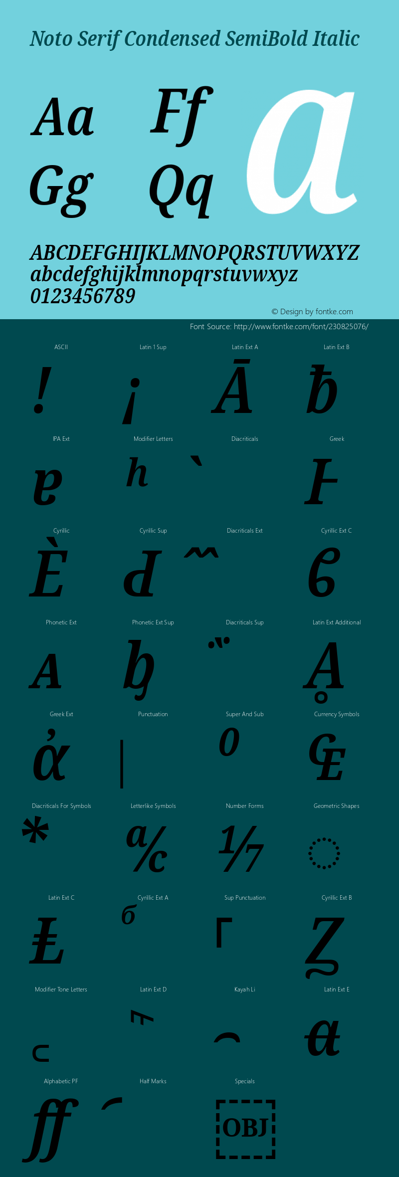 Noto Serif Condensed SemiBold Italic Version 2.007; ttfautohint (v1.8) -l 8 -r 50 -G 200 -x 14 -D latn -f none -a qsq -X 