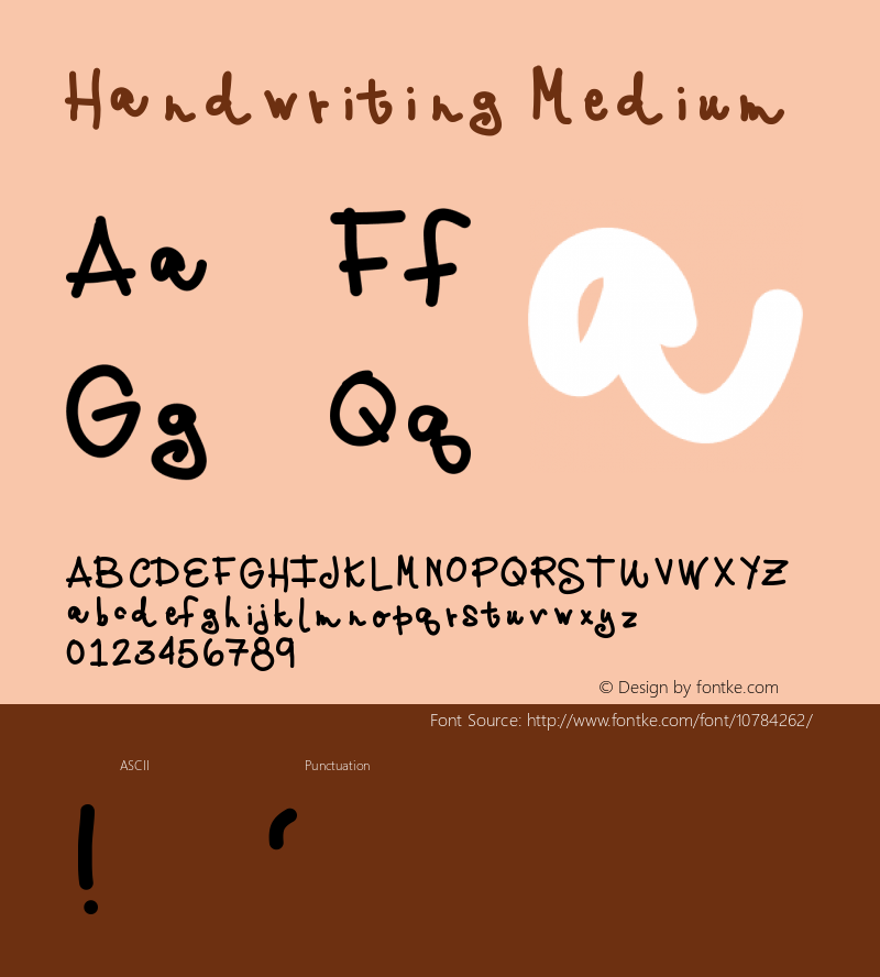 Handwriting Medium Version 001.000图片样张