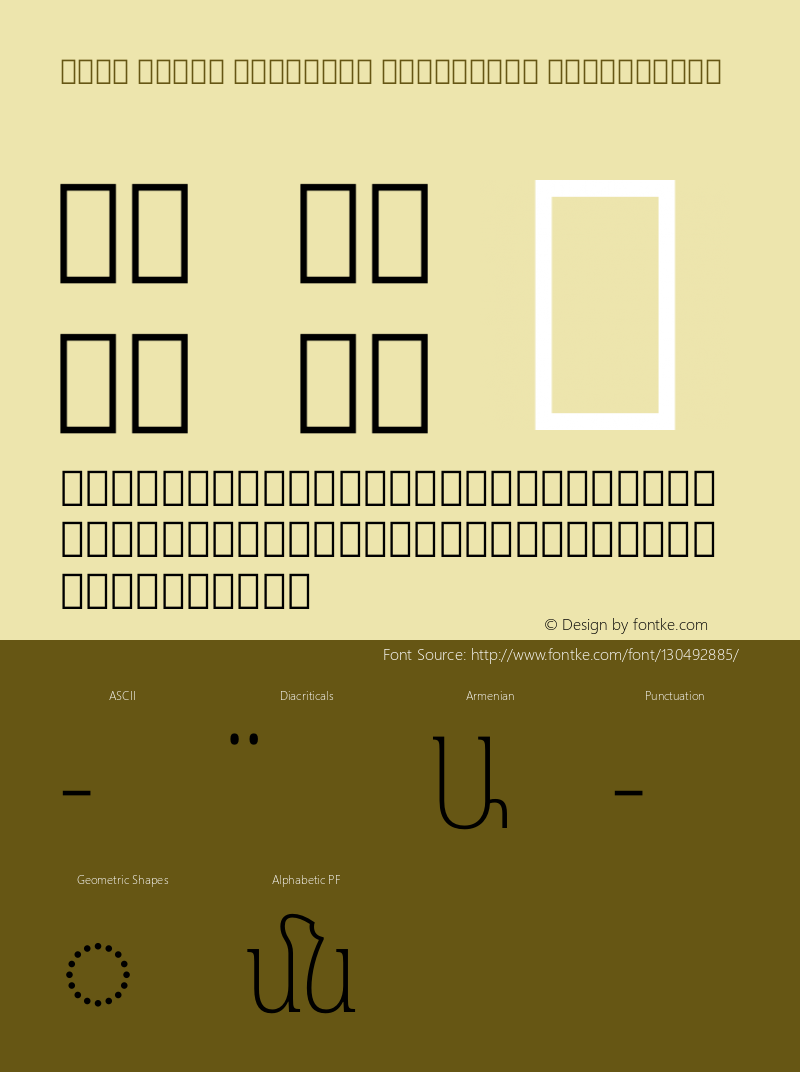 Noto Serif Armenian Condensed ExtraLight Version 2.005图片样张