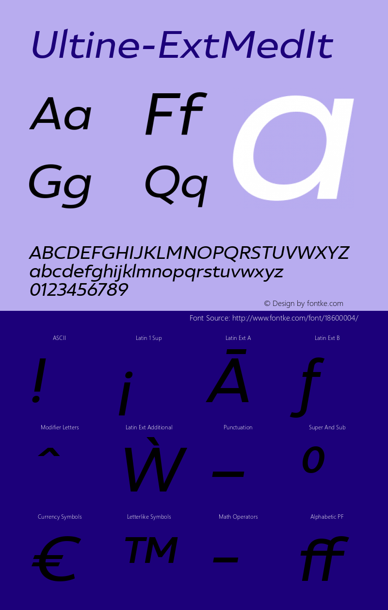 Ultine-ExtMedIt ☞ Version 1.000;com.myfonts.easy.insigne.ultine.ext-medium-italic.wfkit2.version.4DPT图片样张