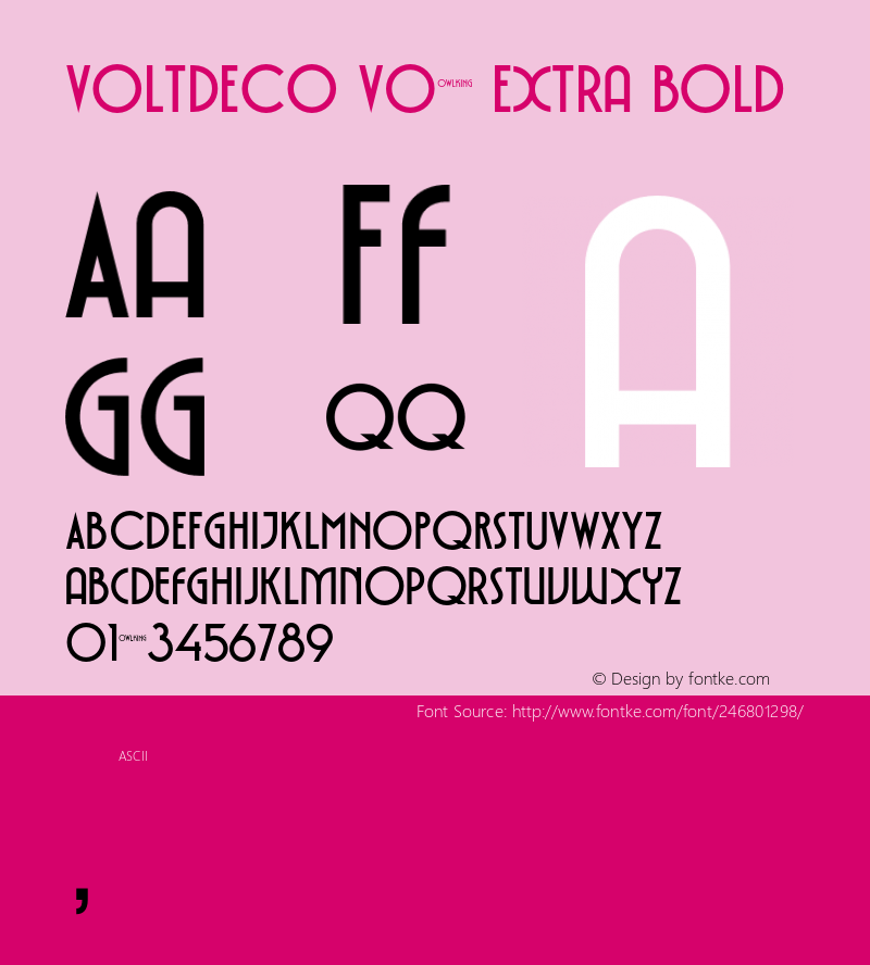 VOLTDECOV02-ExtraBold Version 1.000图片样张