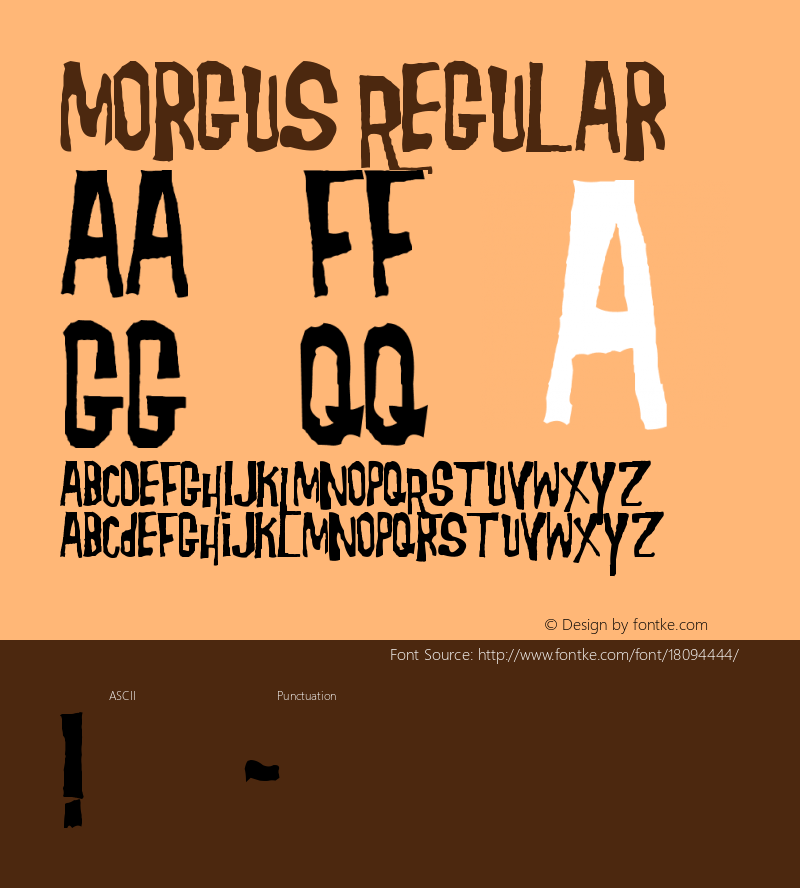 Morgus Regular Version 1.02; July, 2002图片样张