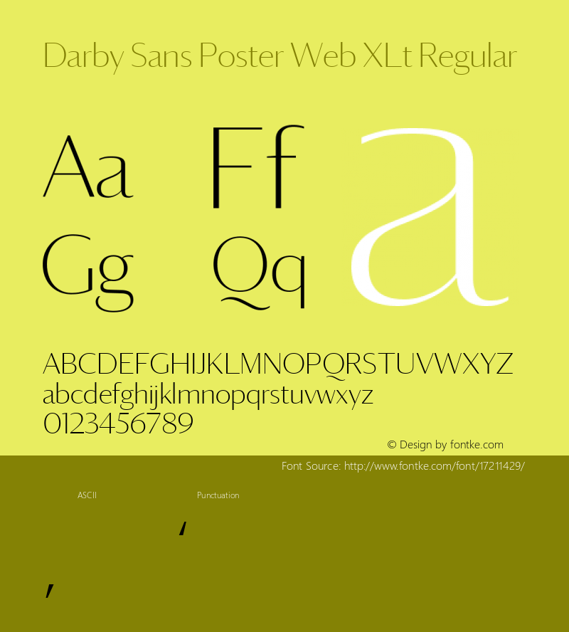 Darby Sans Poster Web XLt Regular Version 1.1 2014图片样张