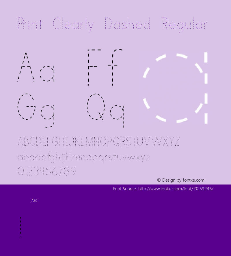 Print Clearly Dashed Regular Macromedia Fontographer 4.1 9/24/99图片样张