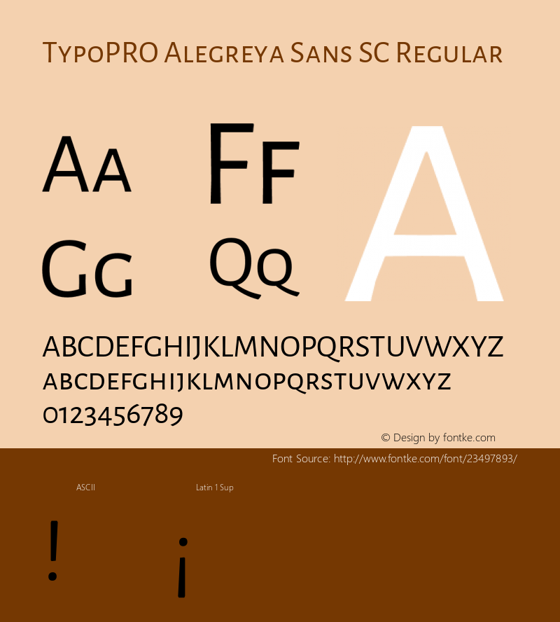 TypoPRO Alegreya Sans SC Regular Version 1.001;PS 001.001;hotconv 1.0.70;makeotf.lib2.5.58329 DEVELOPMENT; ttfautohint (v0.97) -l 8 -r 50 -G 200 -x 17 -f dflt -w G -W图片样张