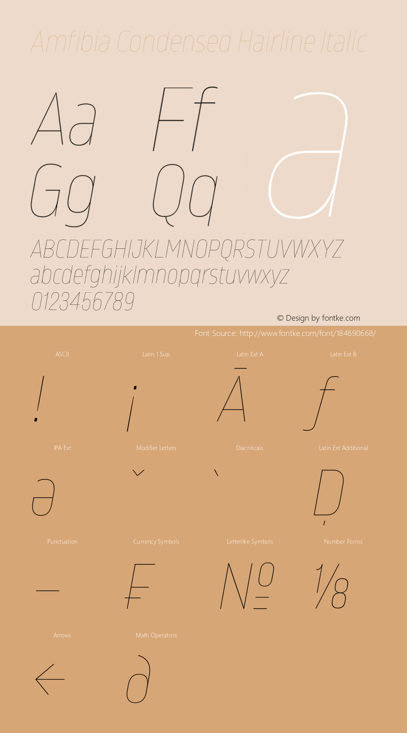 Amfibia-HairlineCondensedIt Version 1.000 | wf-rip DC20190310图片样张