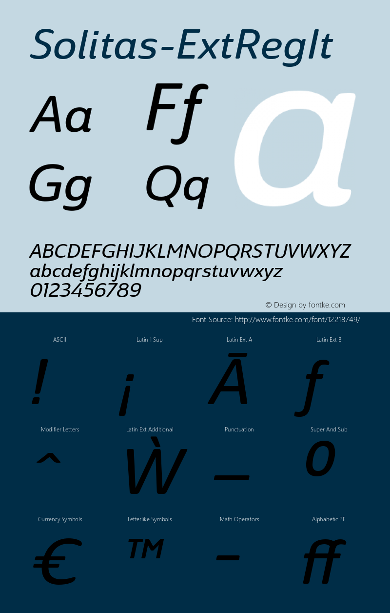 Solitas-ExtRegIt ☞ 1.000;com.myfonts.easy.insigne.solitas.ext-regular-italic.wfkit2.version.4oen图片样张