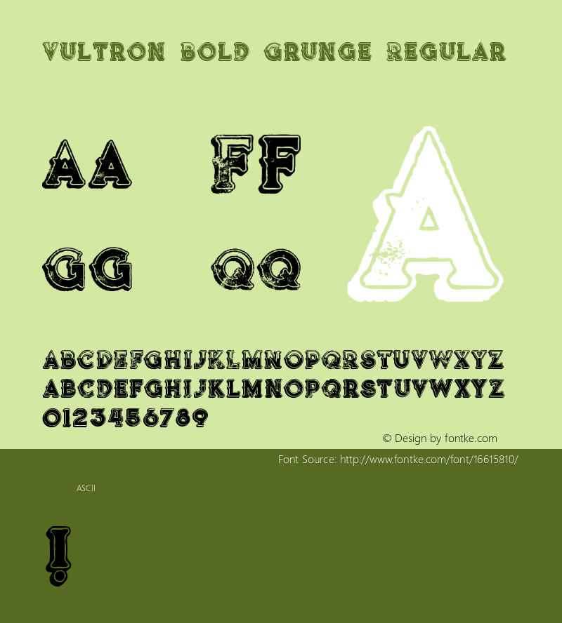 Vultron Bold Grunge Regular Version 1.000图片样张