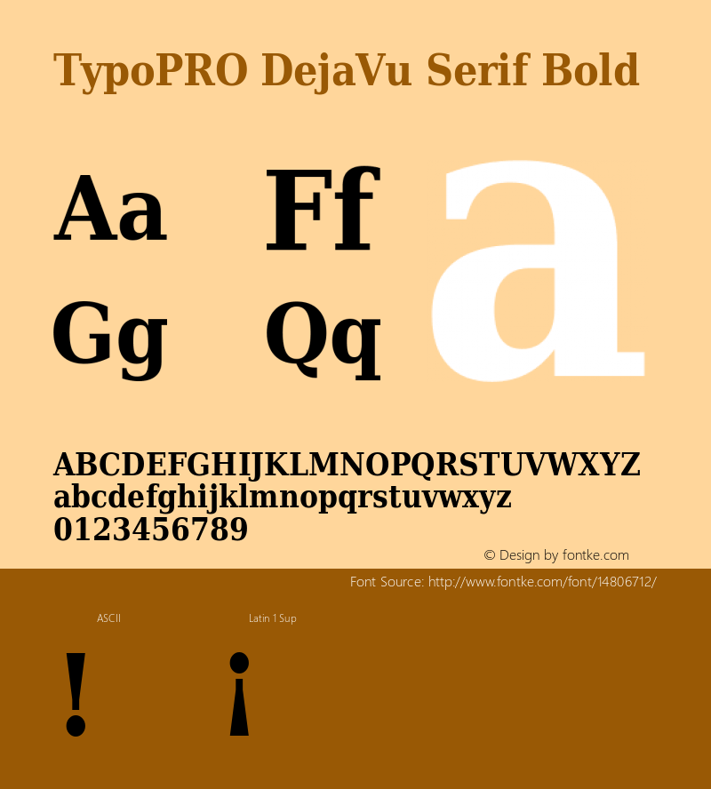 TypoPRO DejaVu Serif Bold Version 2.34图片样张
