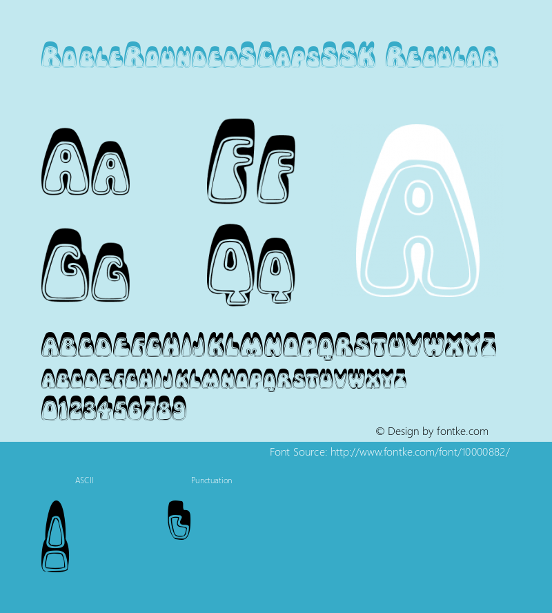 RobleRoundedSCapsSSK Regular Macromedia Fontographer 4.1 8/13/95图片样张