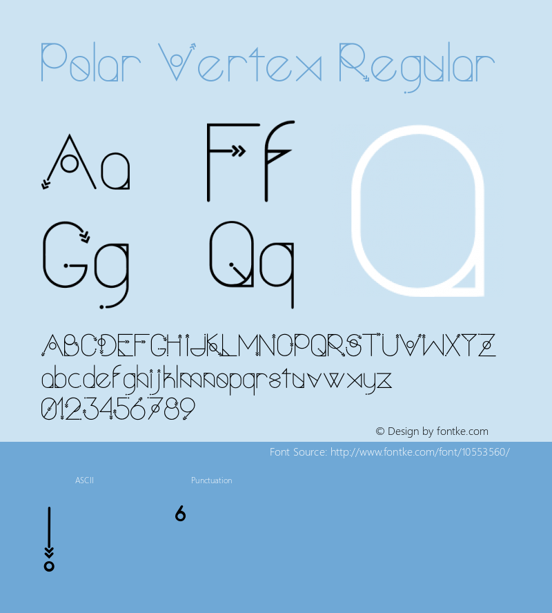 Polar Vertex Regular Version 1.200;PS 001.200;hotconv 1.0.70;makeotf.lib2.5.58329图片样张