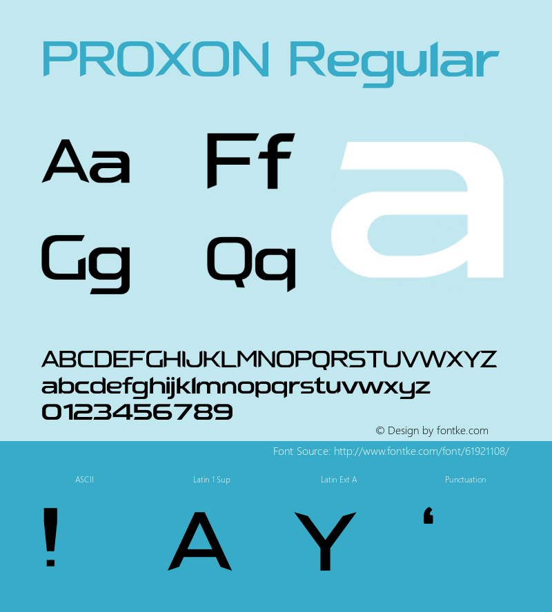 PROXON Version 1.003;Fontself Maker 3.5.1图片样张