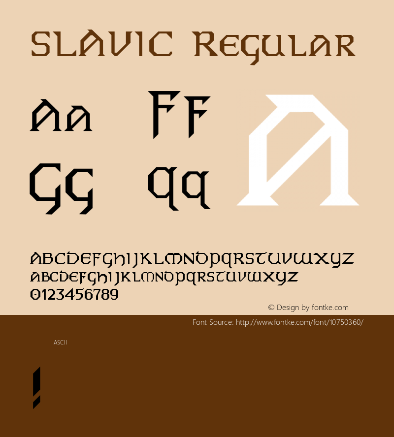 SLAVIC Regular Unknown图片样张