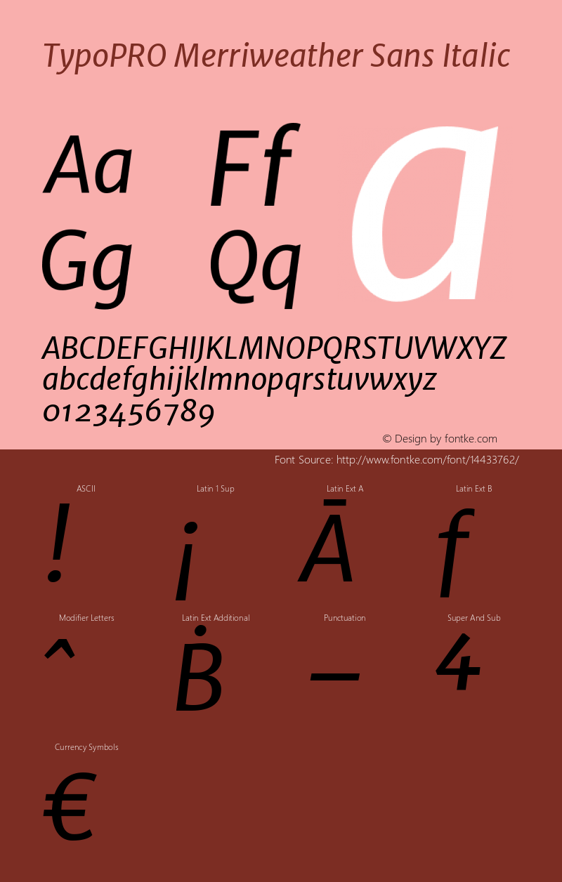 TypoPRO Merriweather Sans Italic Version 1.000图片样张