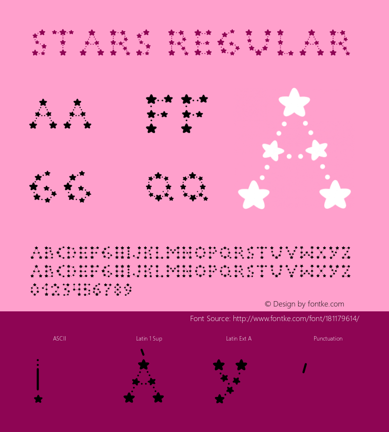 Stars Version 1.002;Fontself Maker 3.5.7图片样张