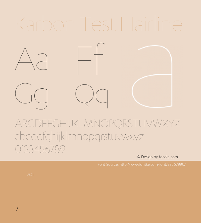 Karbon Hairline Test Regular Version 1.1图片样张