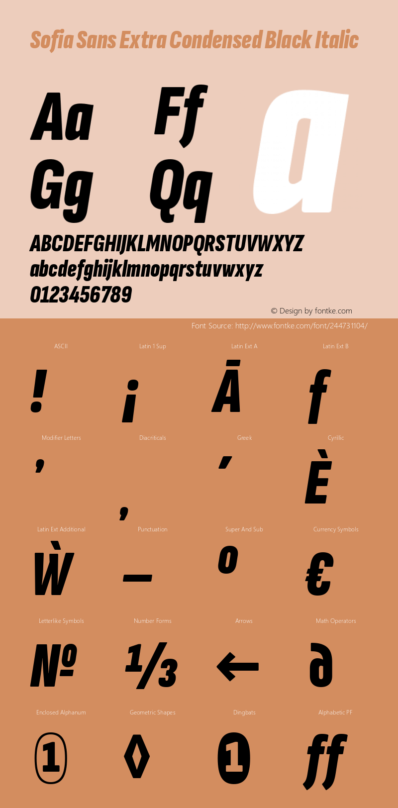 Sofia Sans Extra Condensed Black Italic Version 4.101; ttfautohint (v1.8.4.7-5d5b)图片样张