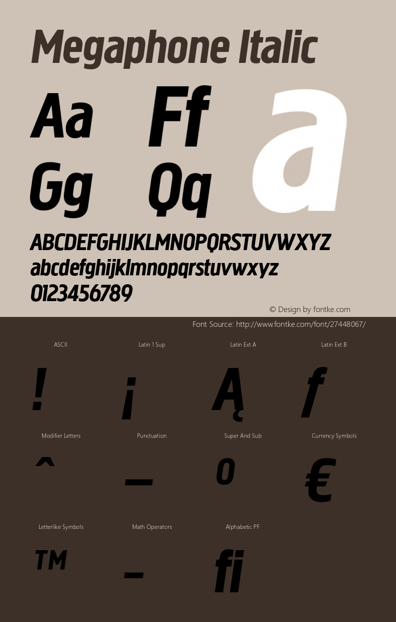 Megaphone-Italic Version 1.001图片样张