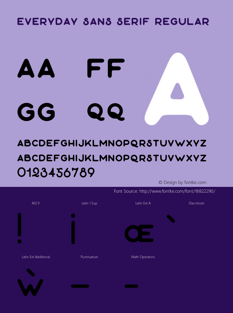 Everyday Sans Serif Regular Version 1.000;PS 001.000;hotconv 1.0.88;makeotf.lib2.5.64775图片样张