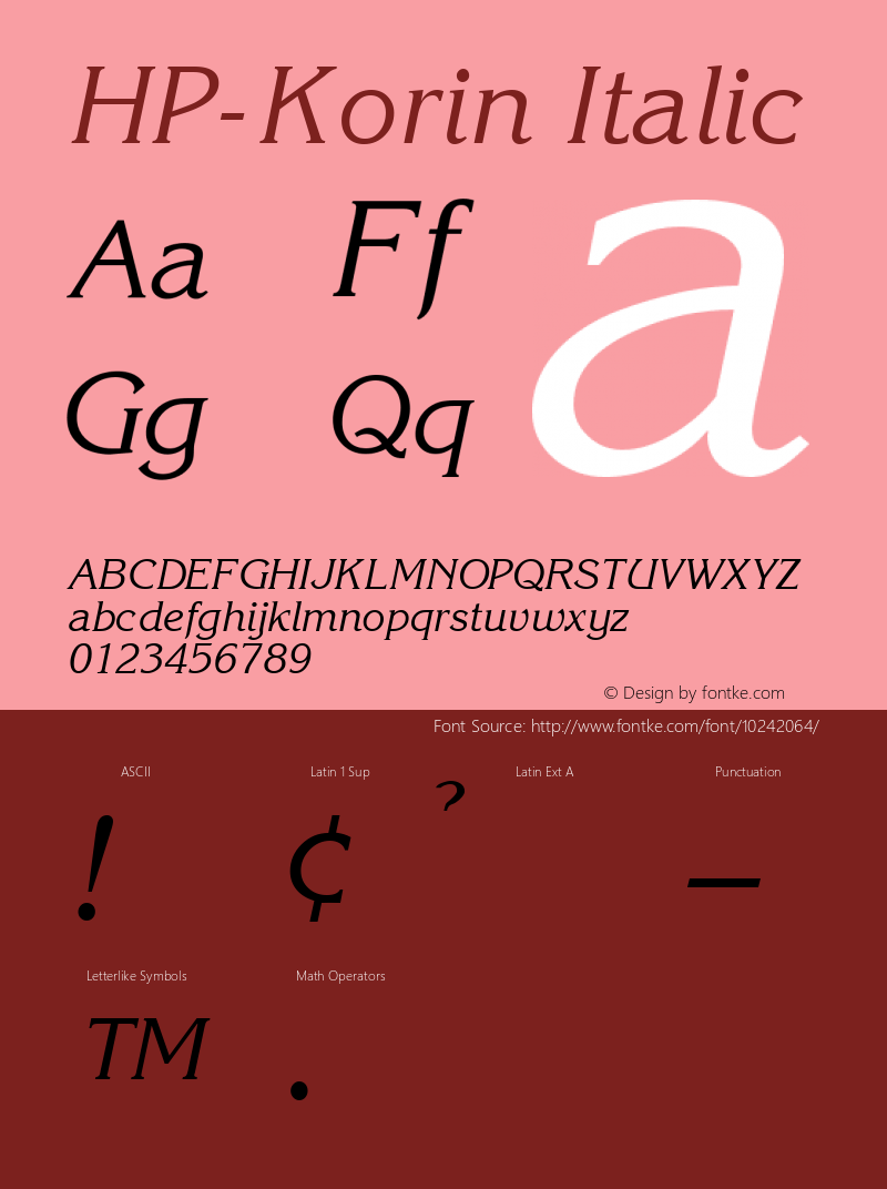 HP-Korin Italic 2图片样张