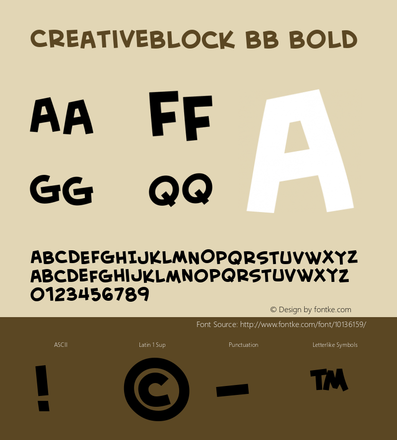 CreativeBlock BB Bold Macromedia Fontographer 4.1 11/23/04图片样张