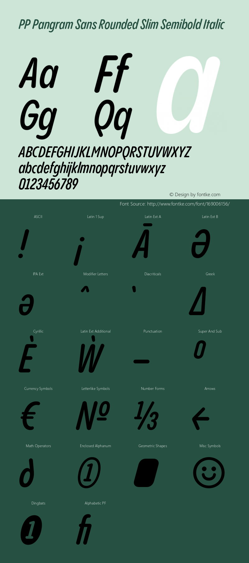 PP Pangram Sans Rounded Slim Semibold Italic Version 1.100 | FøM fixed图片样张