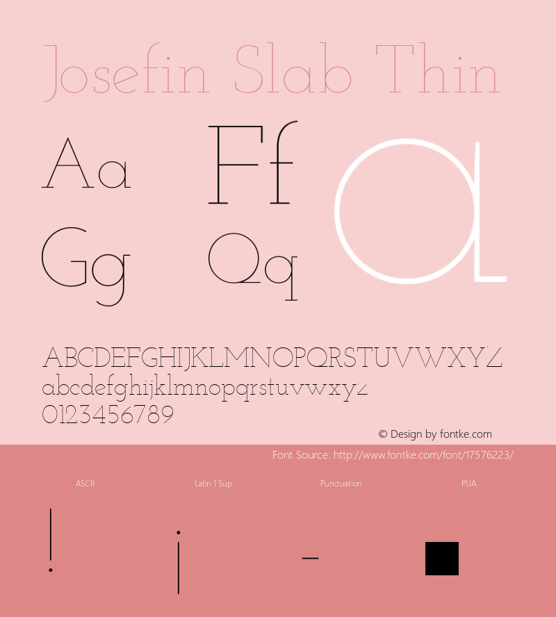 Josefin Slab Thin Version 1.000图片样张