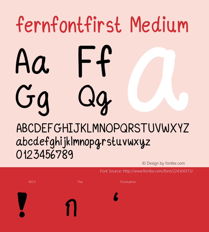 fernfontfirst Version 001.000图片样张