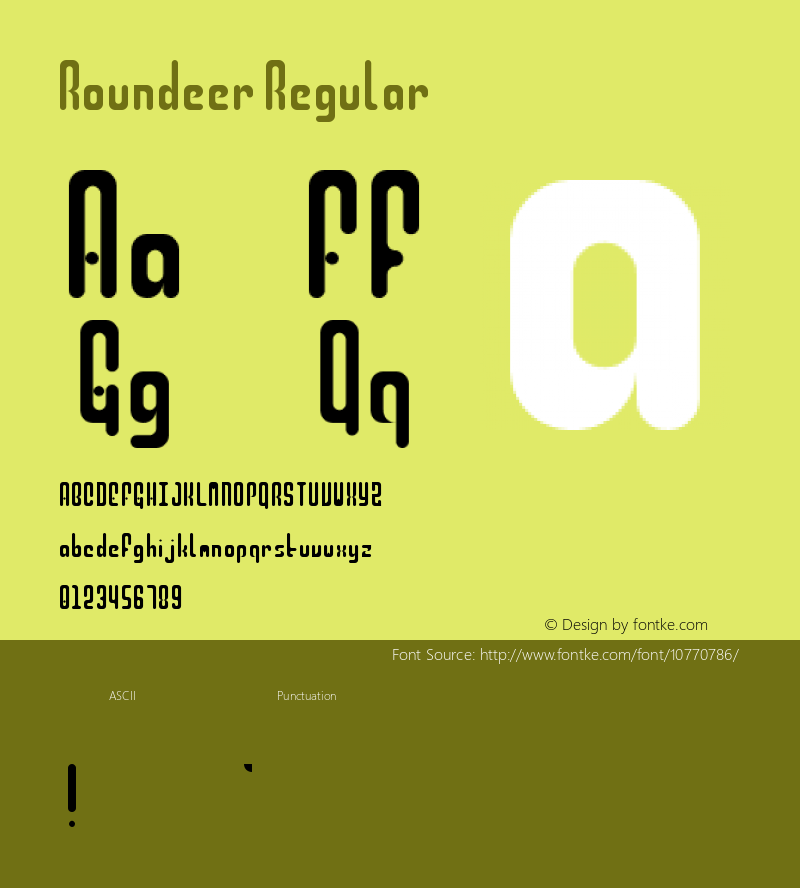 Roundeer Regular Version 1.0图片样张