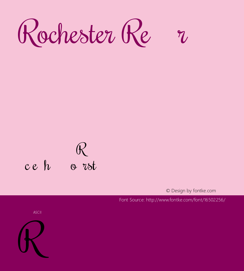 Rochester Regular Version 1.005图片样张