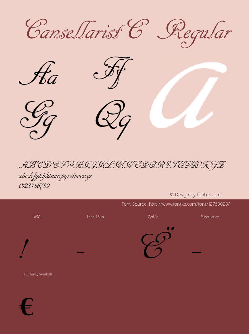 CansellaristC Regular OTF 1.0;PS 001.001;Core 116;AOCW 1.0 161图片样张