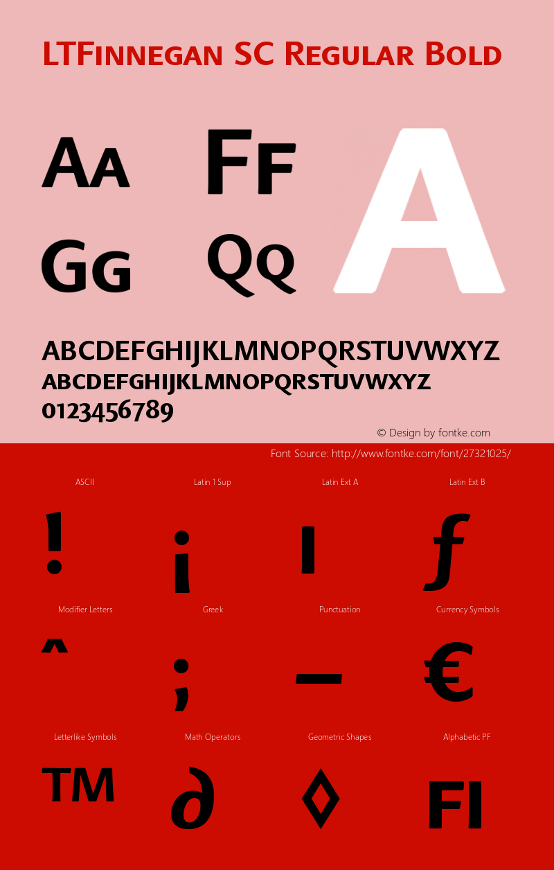 LinotypeFinneganSC Bold Version 1.04图片样张