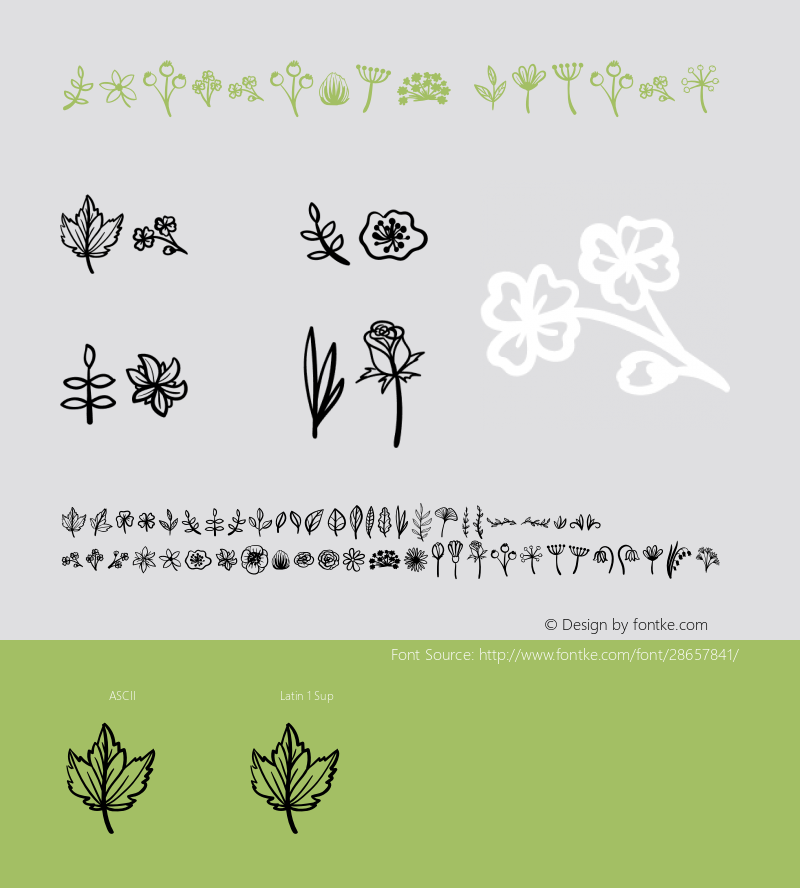 Herbarium Extras Version 1.003;Fontself Maker 2.1.2图片样张