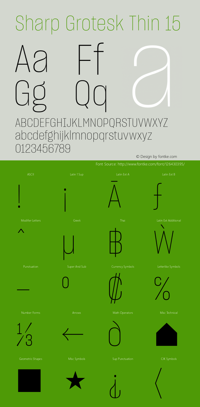 Sharp Grotesk Thin 15 Version 1.003图片样张