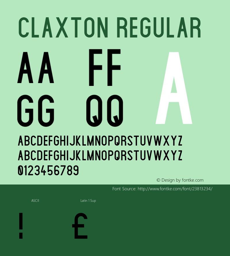 Claxton Version 1.002;Fontself Maker 2.0.4图片样张
