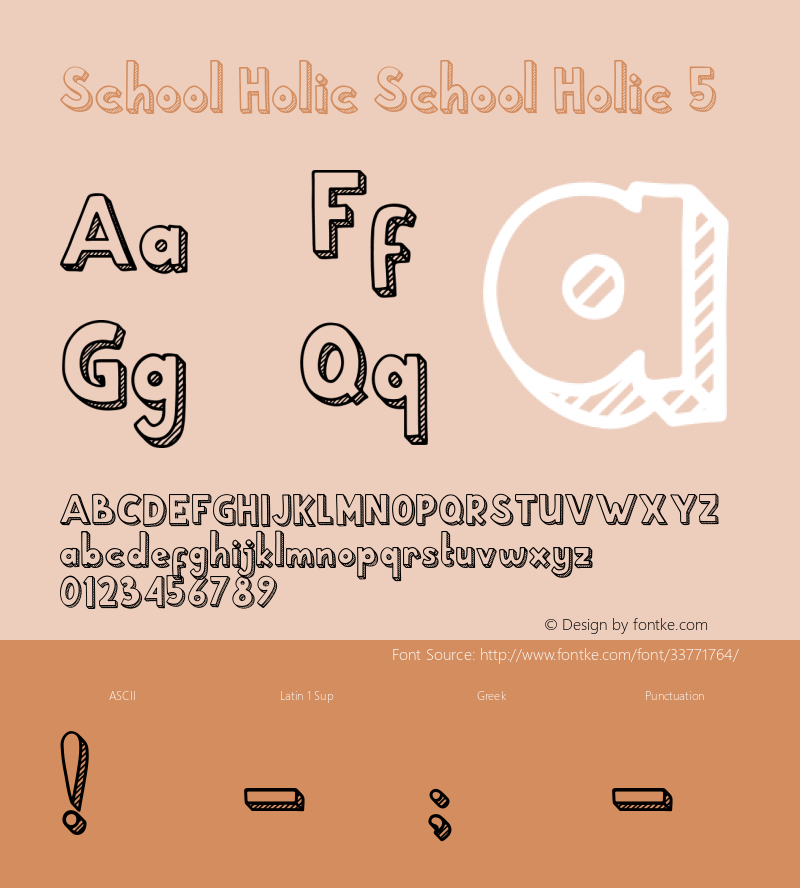 School Holic 5 School Holic 5 Version 1.00;July 13, 2019;FontCreator 11.5.0.2427 64-bit图片样张