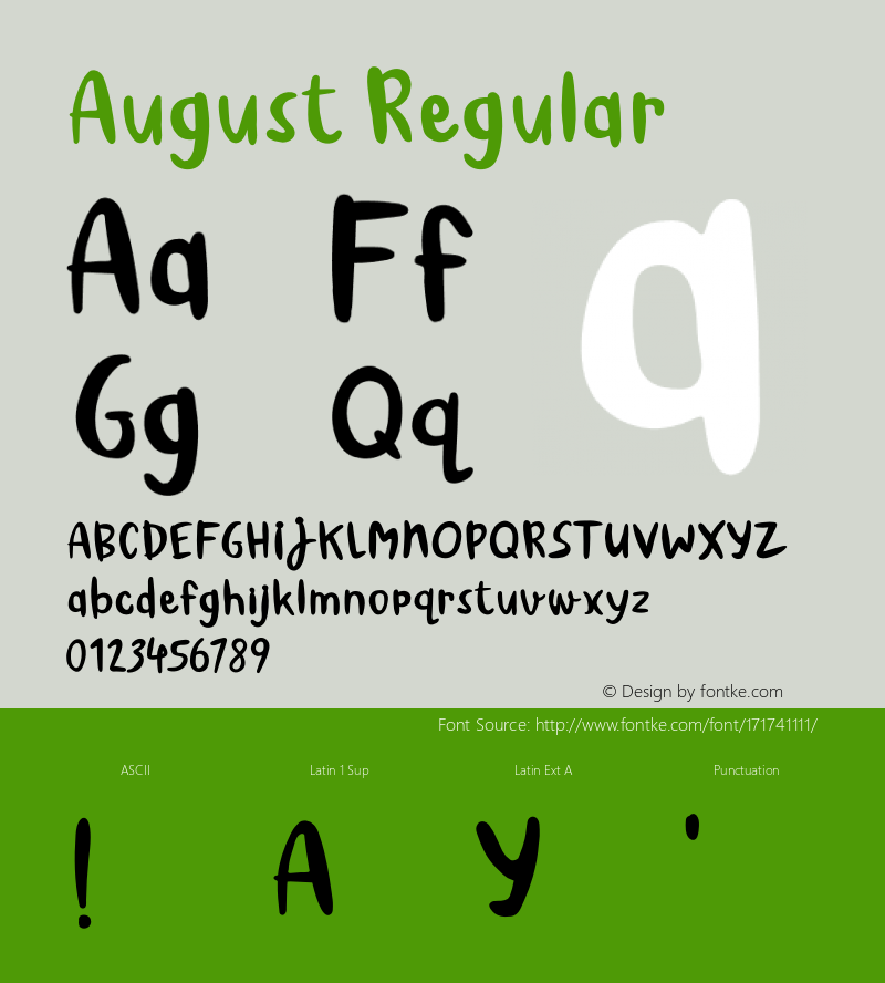 August Version 1.004;Fontself Maker 3.5.1图片样张