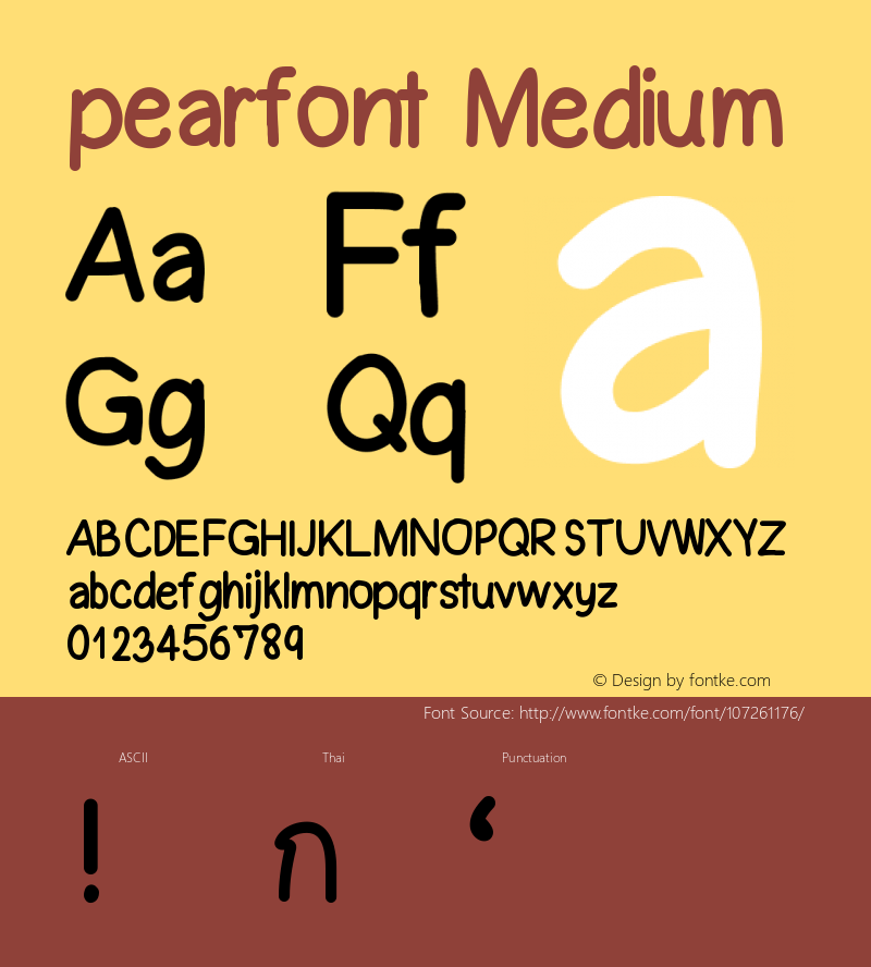 pearfont Version 001.000图片样张