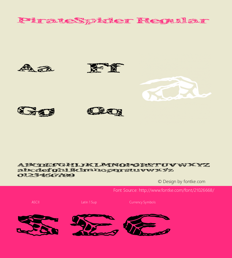 PirateSpider Version 1.00 October 19, 2014, initial release图片样张