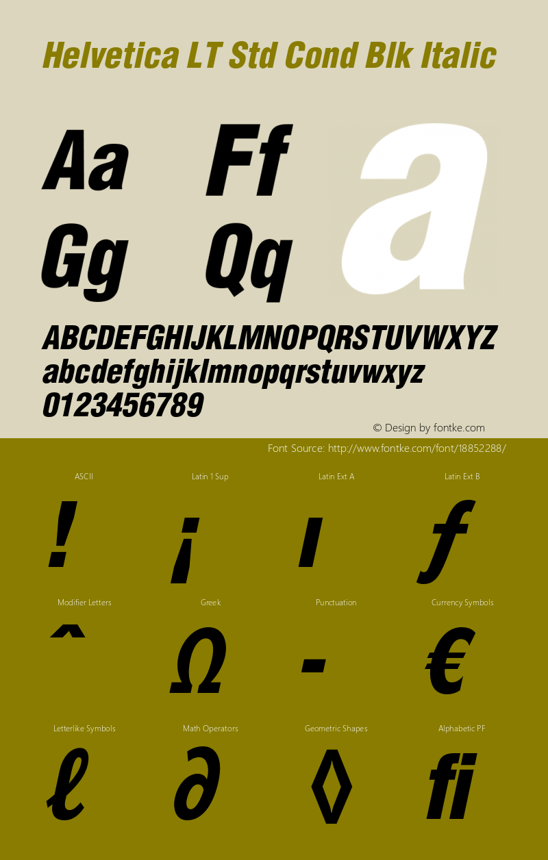 Helvetica LT Std Cond Blk Italic Version 2.124;PS 005.000;hotconv 1.0.67;makeotf.lib2.5.33168图片样张