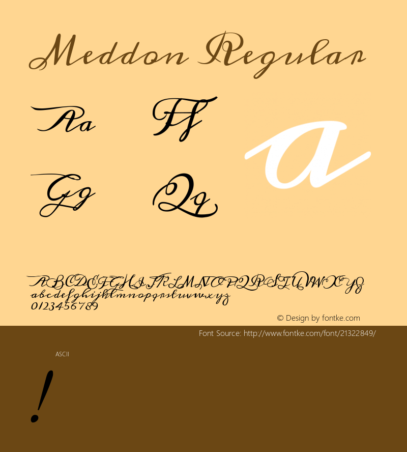 Meddon Regular 图片样张