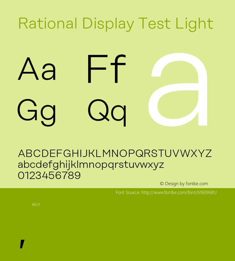 Rational Display Test Light Version 1.000;PS 001.000;hotconv 1.0.88;makeotf.lib2.5.64775图片样张