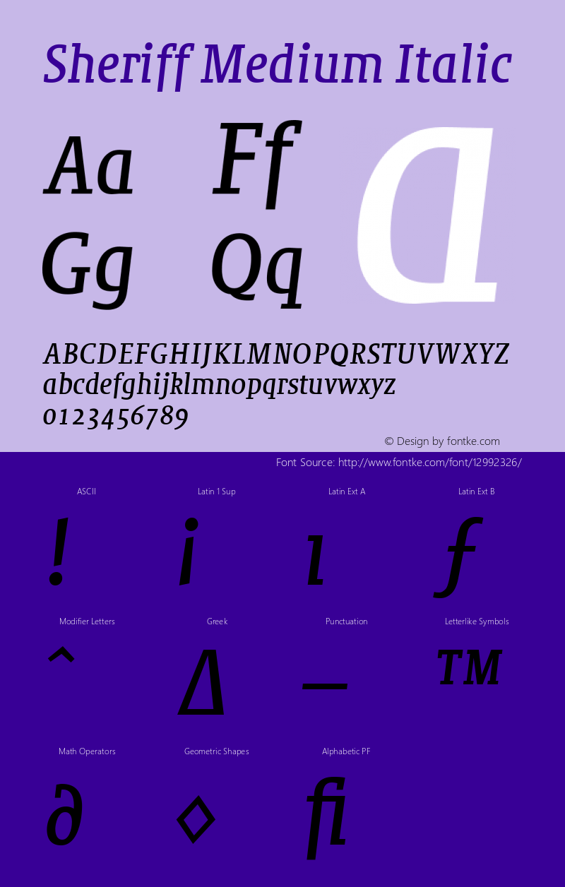 Sheriff Medium Italic 001.000图片样张