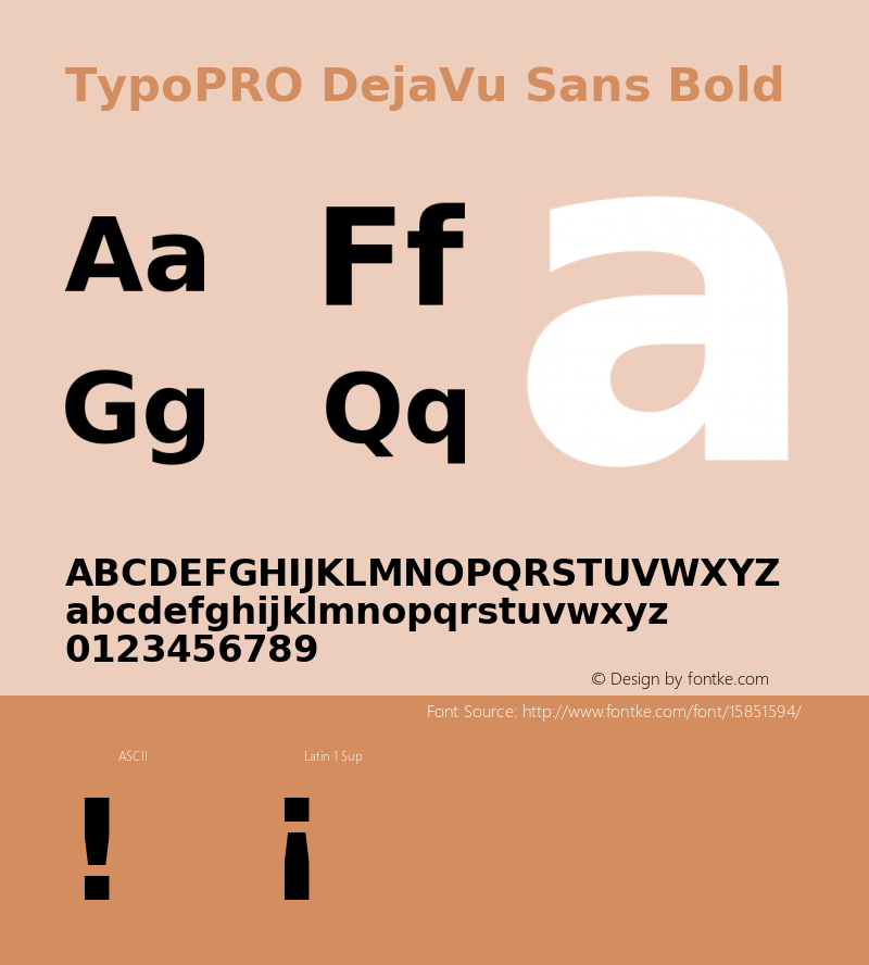 TypoPRO DejaVu Sans Bold Version 2.34图片样张