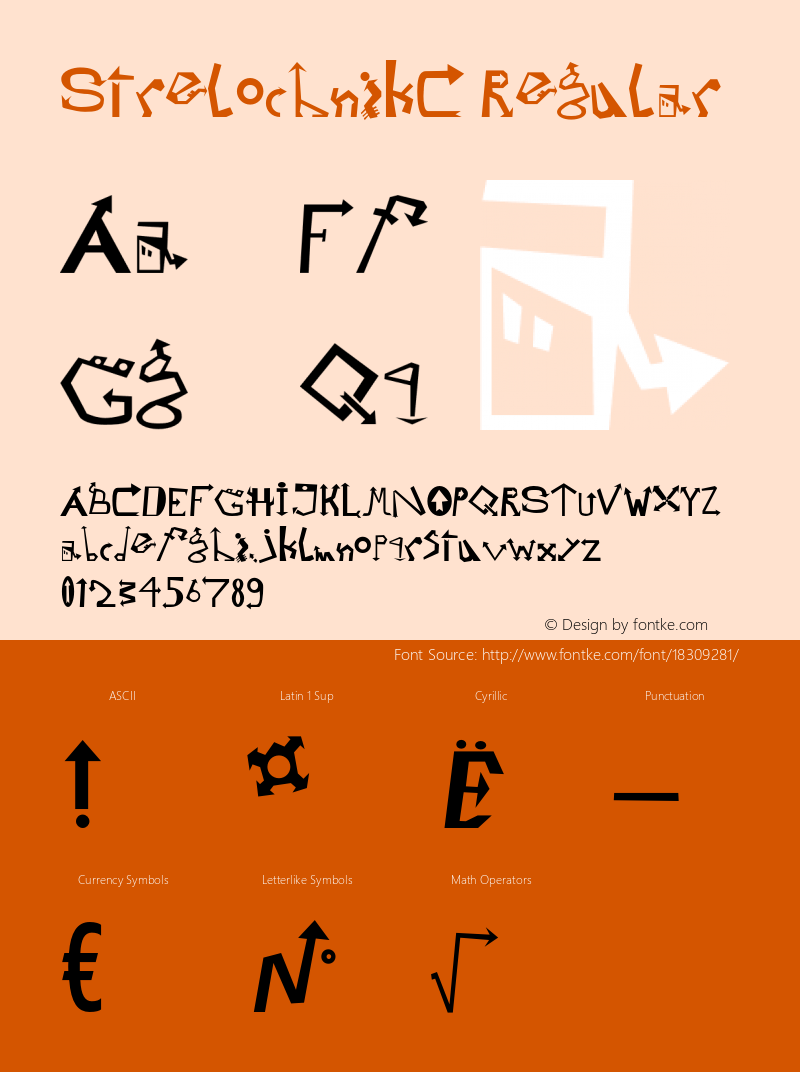 StrelochnikC Regular OTF 1.0;PS 001.000;Core 116;AOCW 1.0 161图片样张