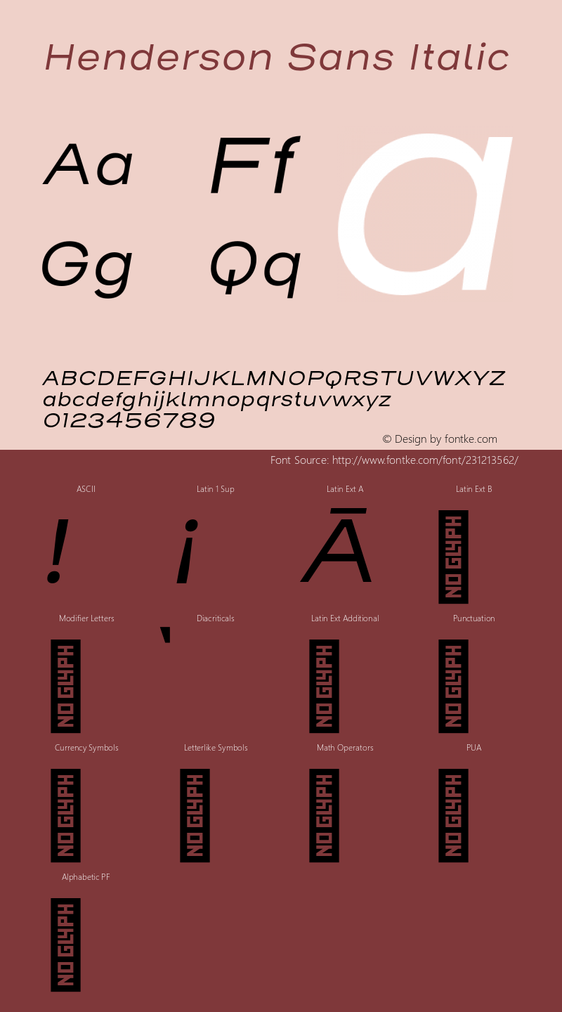 Henderson Sans Regular Italic Version 2.000;hotconv 1.0.109;makeotfexe 2.5.65596图片样张