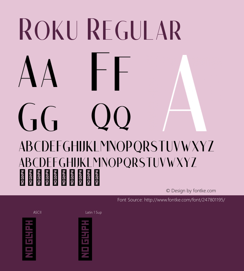 Roku Regular Version 1.000;Glyphs 3.2 (3184)图片样张
